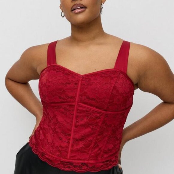 torrid Tops - Torrid Satin Lace Corset Top